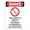 Signmission OSHA Sign, 10" Height, Rigid Plastic, Hazardous Waste Storage, Portrait, V-1322 OS-DS-P-710-V-1322 - alternate 1